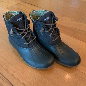 Black Sperry Boots